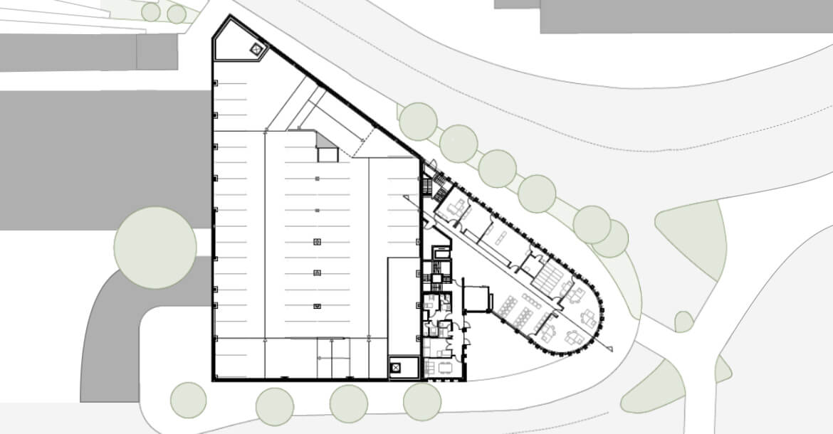 Verwaltungsgebäude mit integriertem Parkhaus in Wetzlar