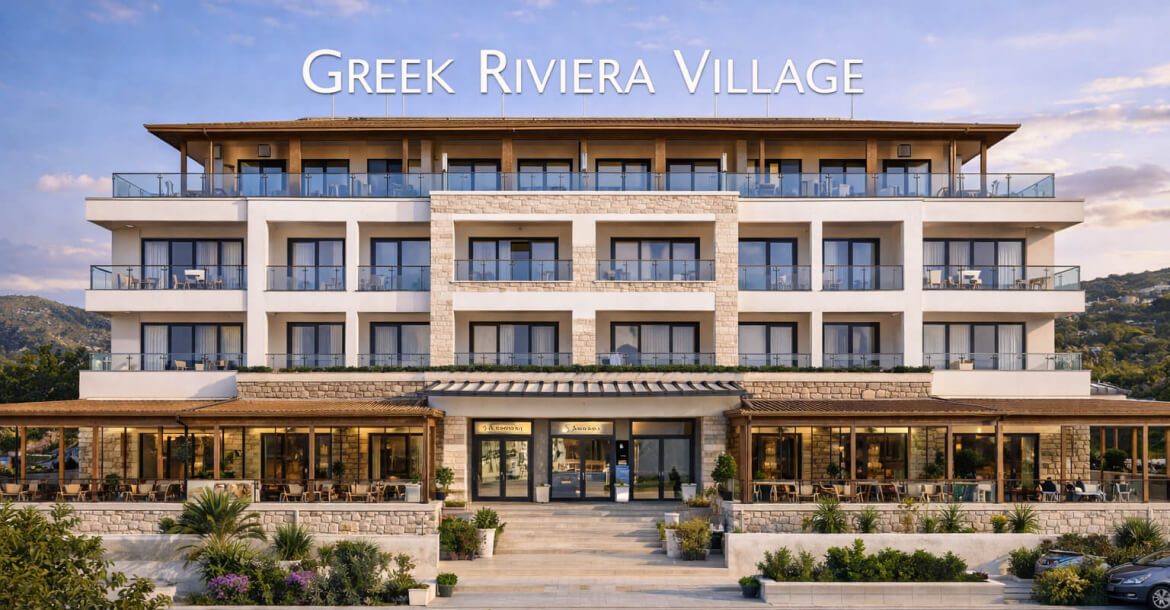 Terrassierte Resortanlage am Hang