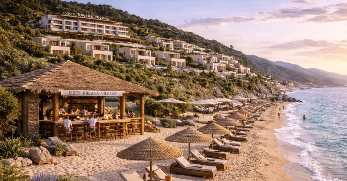 Mediterrane Wohnanlage an der Küste