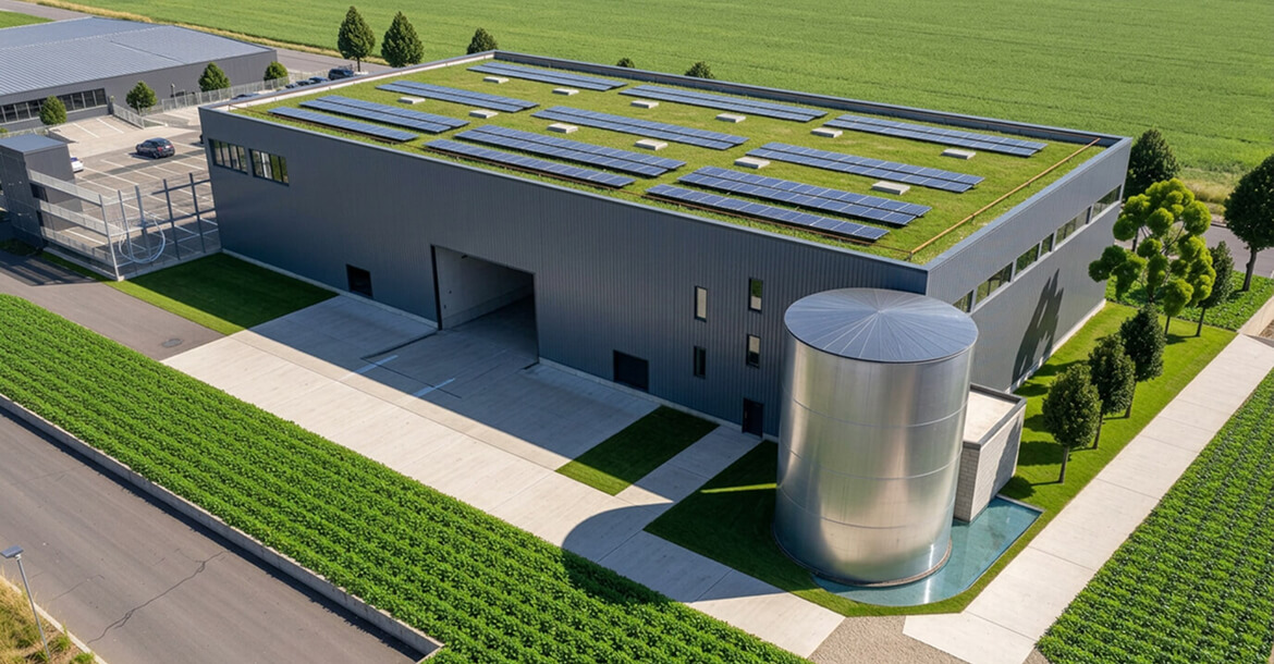 Energieeffizientes Logistikgebäude mit PV-vorbereitetem Dach